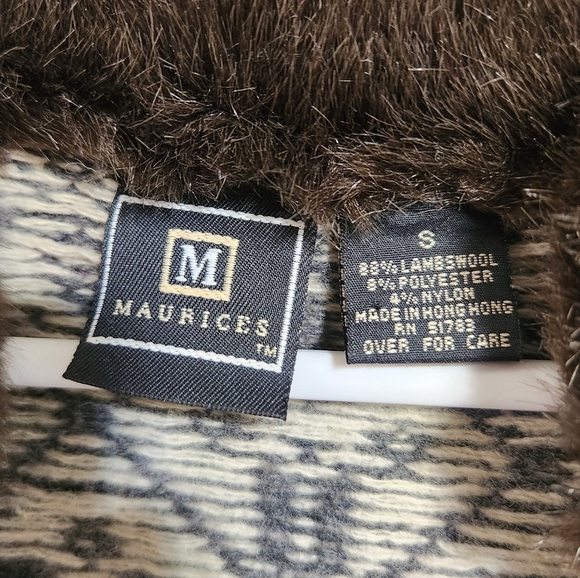 Vintage Maurices Lambswool Blend Full Zip Sweater Size Small - Picture 5 of 10